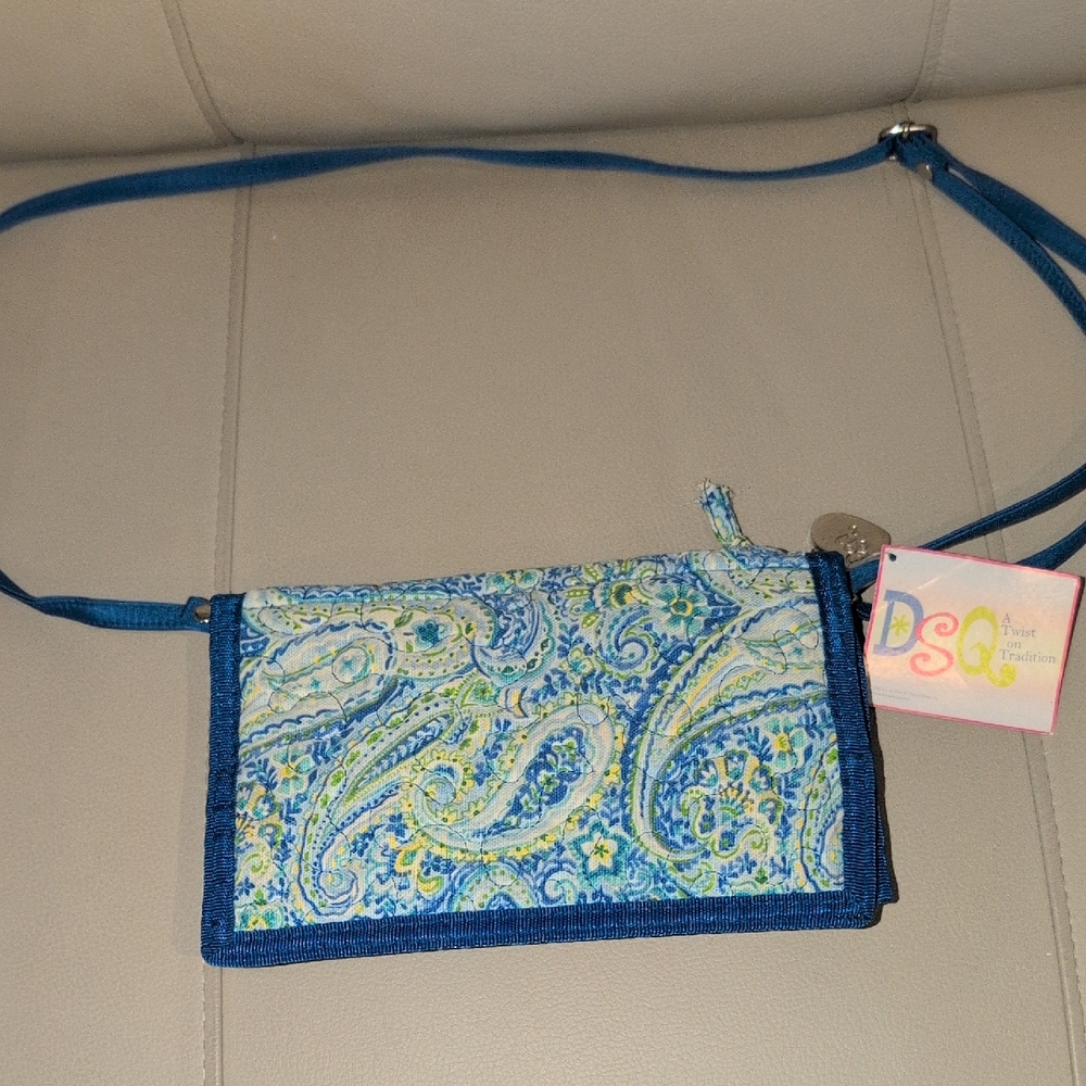 DSG Blue Paisley Crossbody Bag